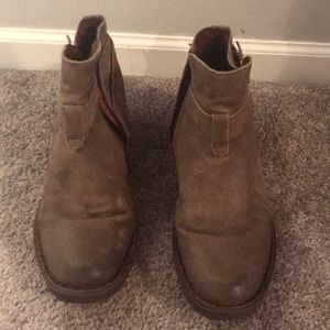 Distressed, ankle boots